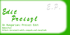 edit preiszl business card